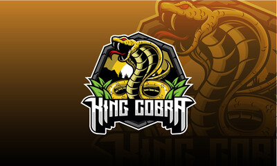 King Cobra esport logo, king cobra emblem logo vector