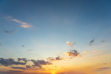 Beautiful blue sky and clouds natural background.