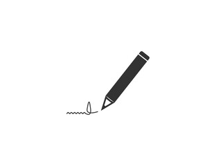 Document, pen, signature icon. Vector illustration., flat.