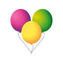 mardi gras balloons decoration and celebration