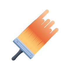 home remodeling brush stroke paint color tool icon design vector