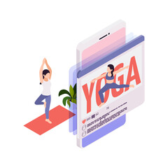 Yoga Blog Isometric Concept