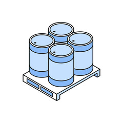 Containers Isometric Icon