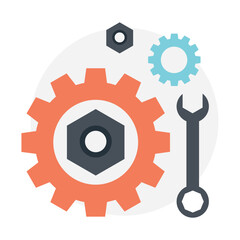 Vector icon of settings and customization 