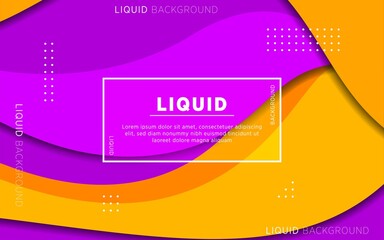 orange and purple minimalist fluid shape background design