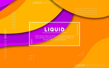 orange and purple minimalist fluid shape background design