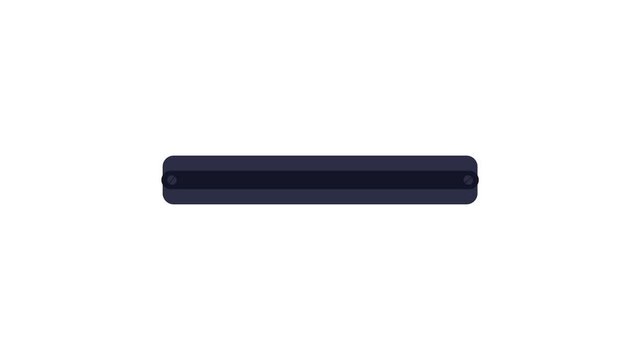 animation magnetic knife holder with knives and scissors. 2d