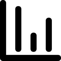 Bar Graph Line Vector Icon