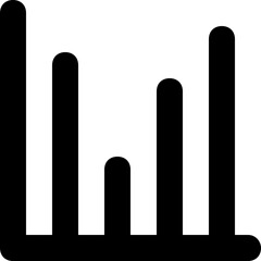 Bar Graph Line Vector Icon