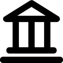 Bank Line Vector Icon