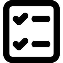 Checklist Line Vector Icon 