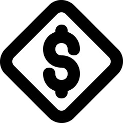 Dollar Line Vector Icon