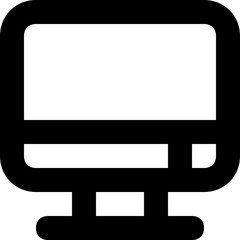 Fototapeta premium Monitor Vector Line Icon