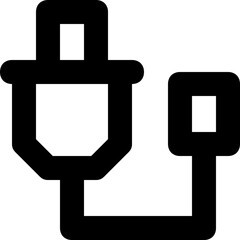 Usb Plug Vector Line Icon 