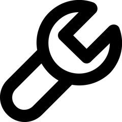 Wrench Vector Line Icon