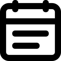 Calendar Vector Line Icon
