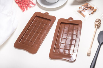 Set of two Chocolate Mold, Brown Silicone
