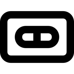 Cassette Vector Line Icon