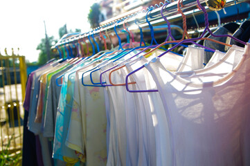 clothes hanger in shop