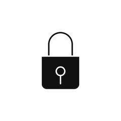 Locked icon for your website, logo, app, UI, product print. Locked concept flat Silhouette vector illustration icon