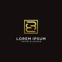 letter EB logo design inspiration with golden color and modern concept. Premium Vektor. Part 2