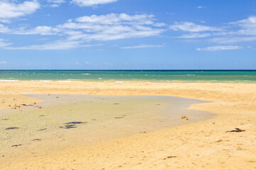 Tidal flow on Whites Beach - Torquay, Victoria, Australia