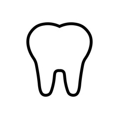 Tooth outline icon isolated. Symbol, logo illustration for mobile concept, web design and games.