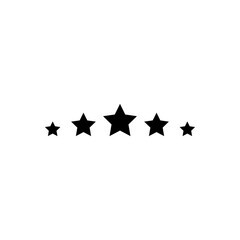 Five star outline icon. Symbol, logo illustration for mobile concept and web design.