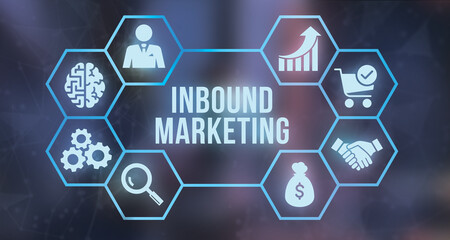 Fototapeta premium Internet, business, Technology and network concept. Inbound marketing