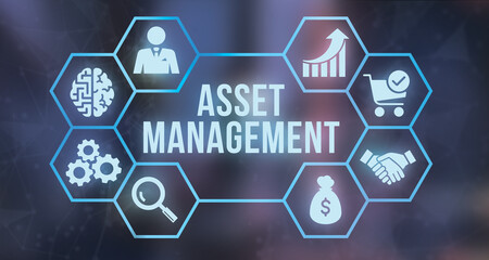 Internet, business, Technology and network concept. Asset management