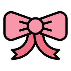 Ribbon icon, Birthday party related vector illustration