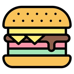 Hamburger icon, Birthday party related vector illustration