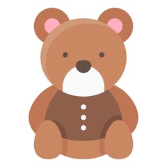 Teddy bear icon, Birthday party related vector illustration