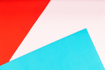 Abstract background with colorful geometric shapes lines and triangles in blue red white color