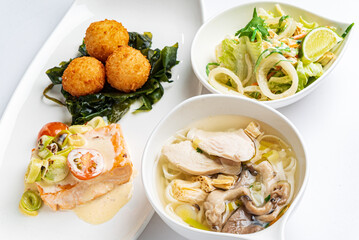 asian set on the white background