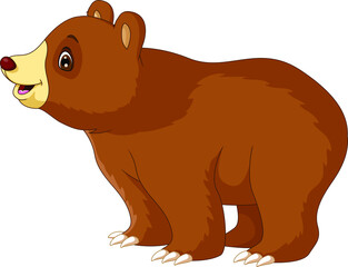 Cute Bear Cartoon Posing