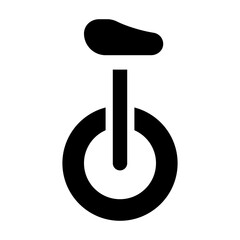 Unicycle Glyph Icon Vector