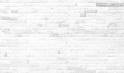 White grunge brick wall texture background for stone tile block painted in grey light color wallpaper modern interior and exterior and room backdrop design