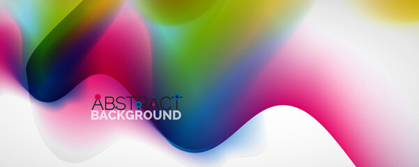 Fluid color gradient abstract background, trendy colorful wallpaper. Vector illustration for placards, brochures, posters, banners and covers
