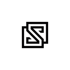s initial logo design vector