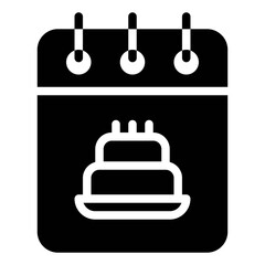 Birthday calendar icon, Birthday party related vector illustration
