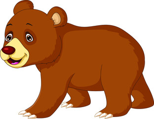 Cute Bear Cartoon Posing