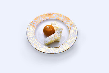 Sweets kept on a plate 