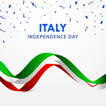 Italy Independence Day Vector Design For Banner Print and Greeting Background