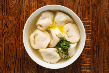 dumplings with minced meat and herbs