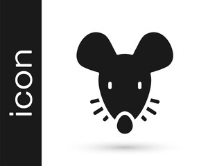 Black Experimental mouse icon isolated on white background. Vector.