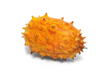 Kiwano fruit isolated on white ground.