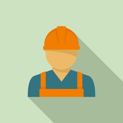 Demolition worker icon. Flat illustration of demolition worker vector icon for web design