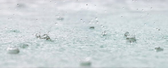Obraz premium rain and drops on a surface