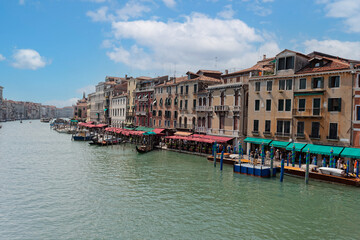 Fototapeta na wymiar Grand Canal and blue sky Venice, Italy